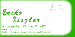 eniko kiszler business card